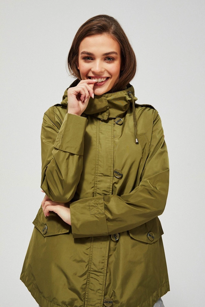 Kurtka wiatrówka z kapturem