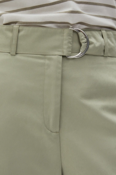 Gładkie spodnie oliwkowe