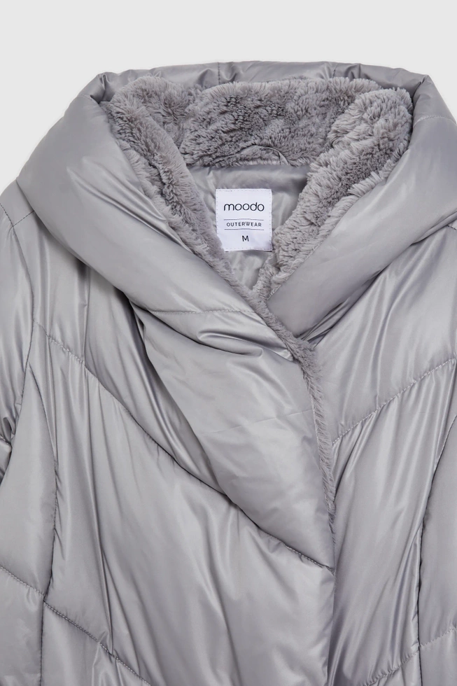 Kurtka z pikowaniem szara