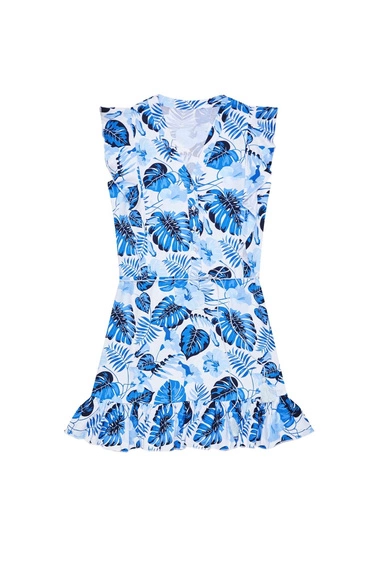 Sukienka z wiskozy z falbaną