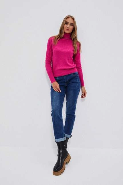 Jeansy granatowe z prostą nogawką