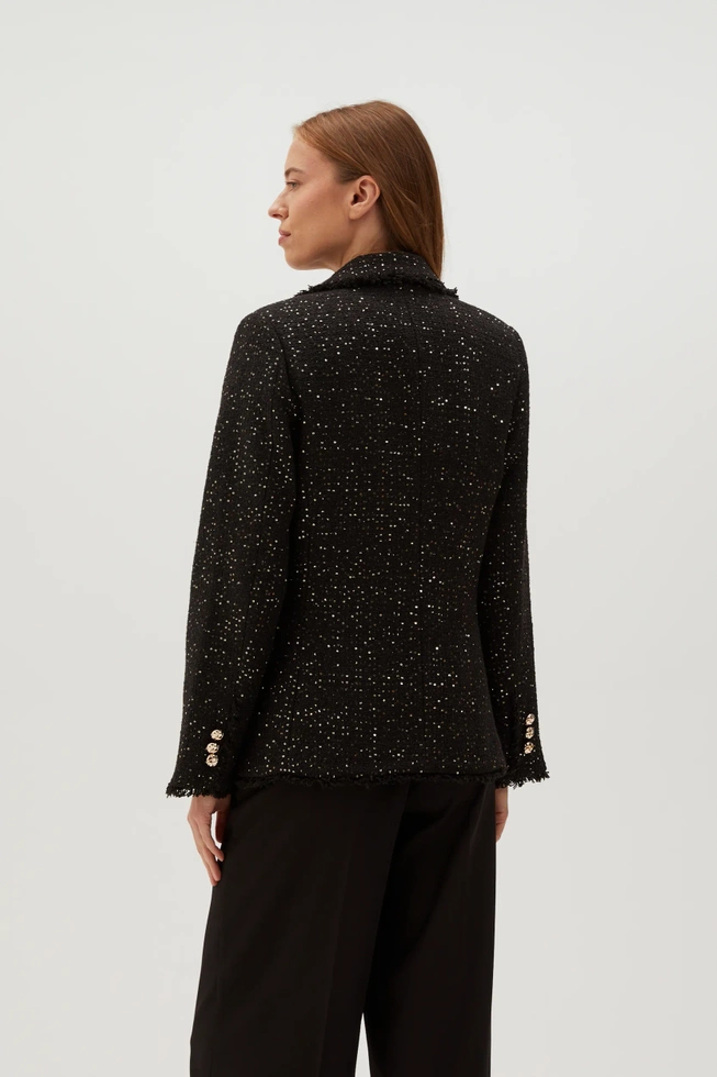 Marynarka z ozdobnymi guzikami czarna