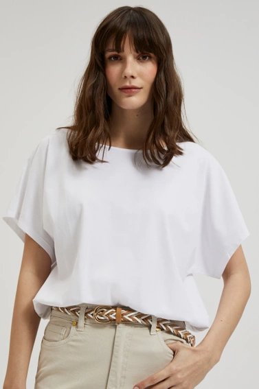 Pasek pleciony beżowy