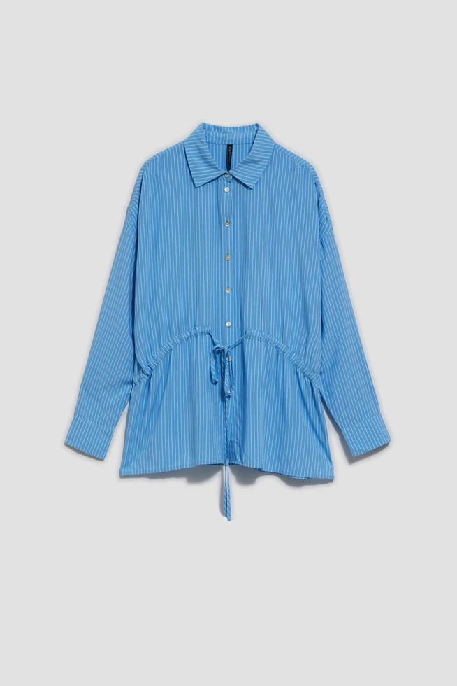 Koszula w paski błękitna