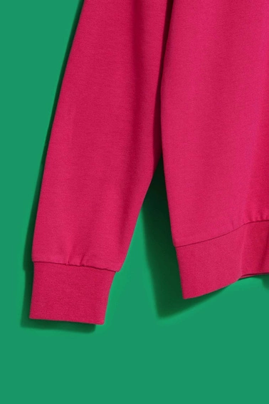 Bluza z dekoltem na plecach różowa