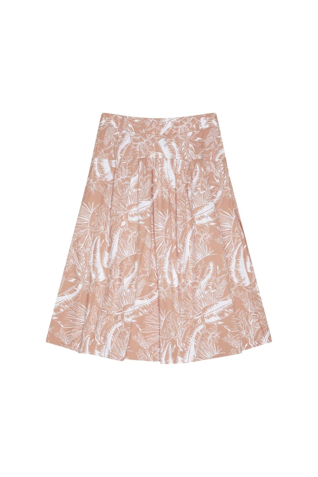 Wzorzysta spódnica z kieszeniami