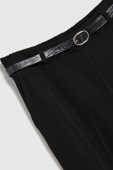 Spodnie z nogawkami w kant czarne