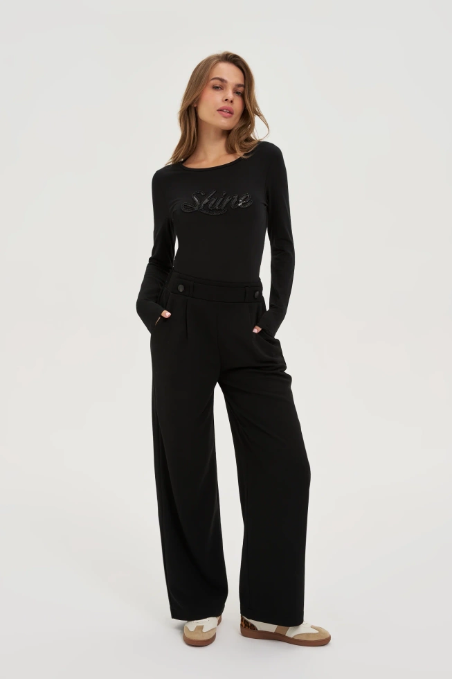 Bluzka z cekinami czarna