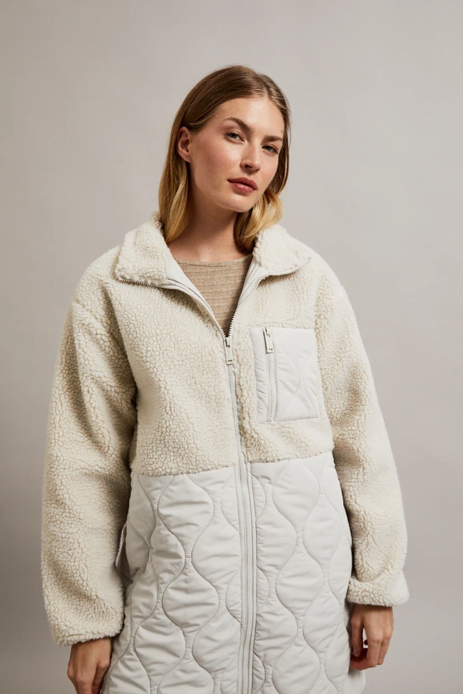 Kurtka teddy beżowa