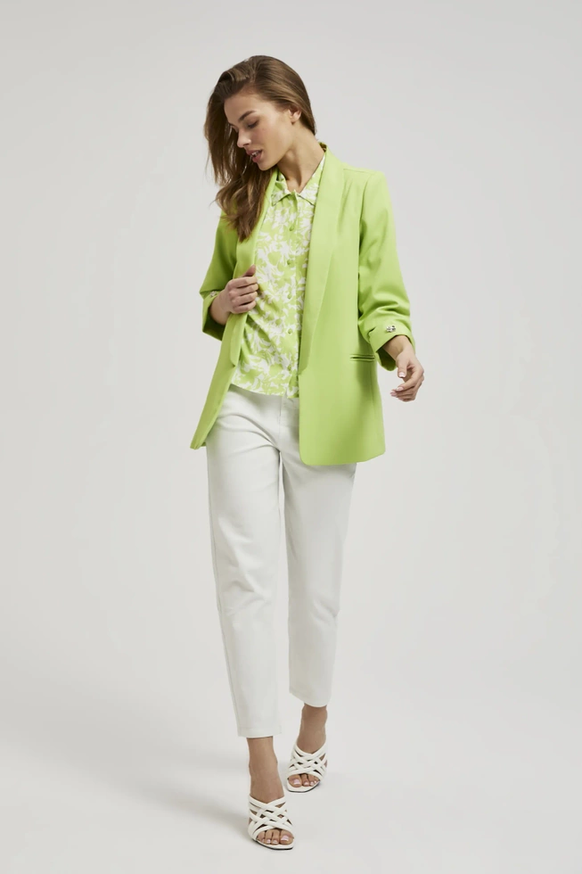 Marynarka zielona z rękawami 3/4