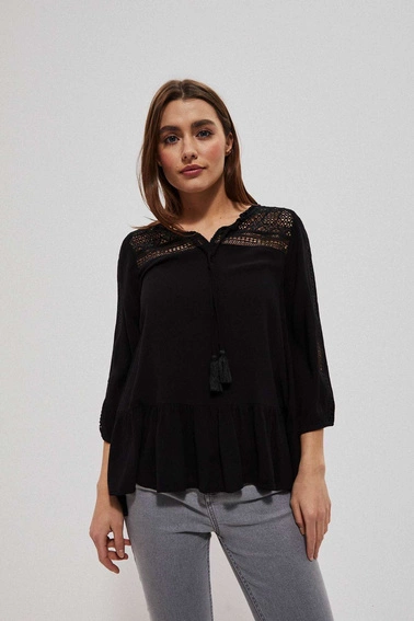 Wiskozowa koszula z frędzlami