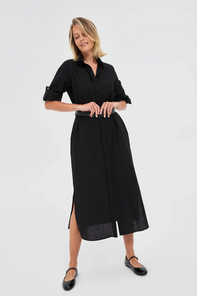 Szmizjerka midi czarna