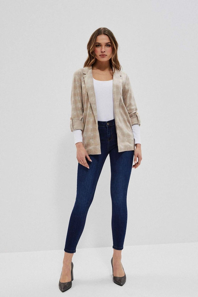 Jeansy skinny push up granatowe