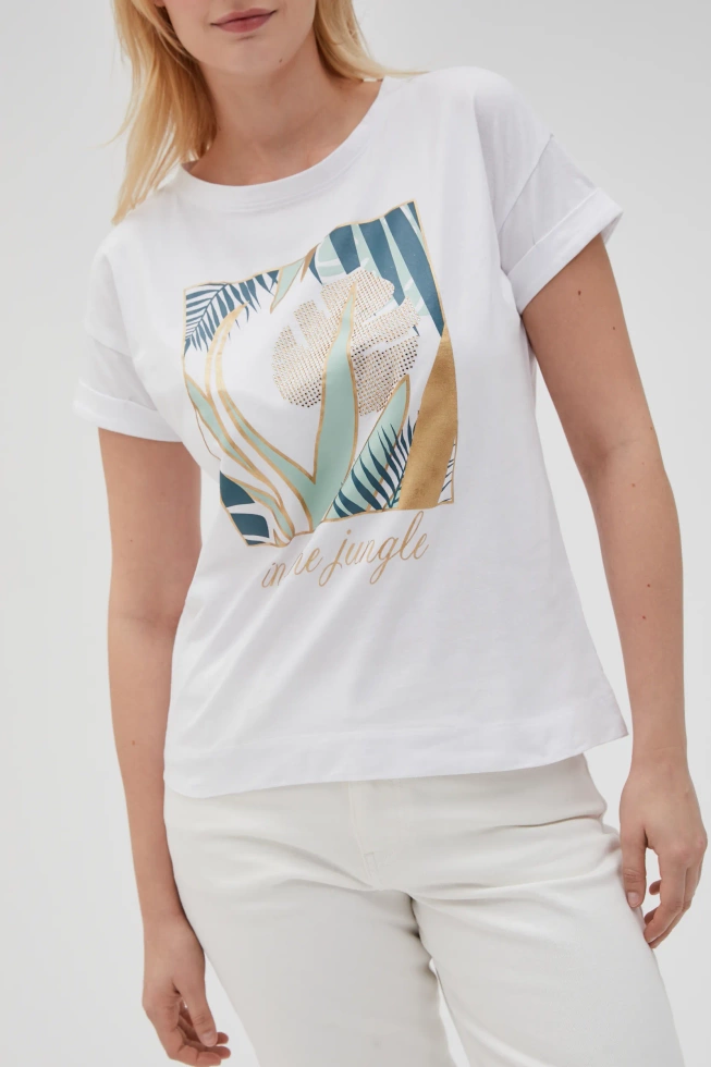 T-shirt z nadrukiem biały