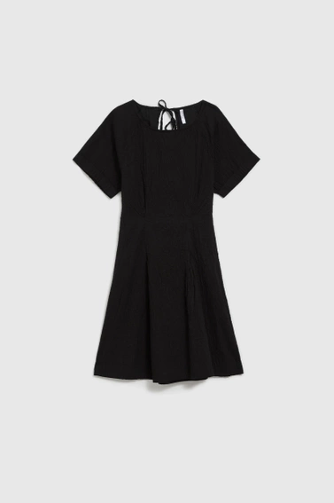 Bawełniana sukienka z odkrytymi plecami czarna