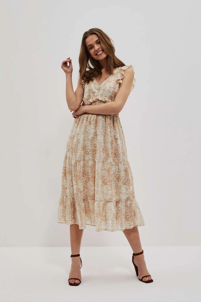 Sukienka midi z falbaną