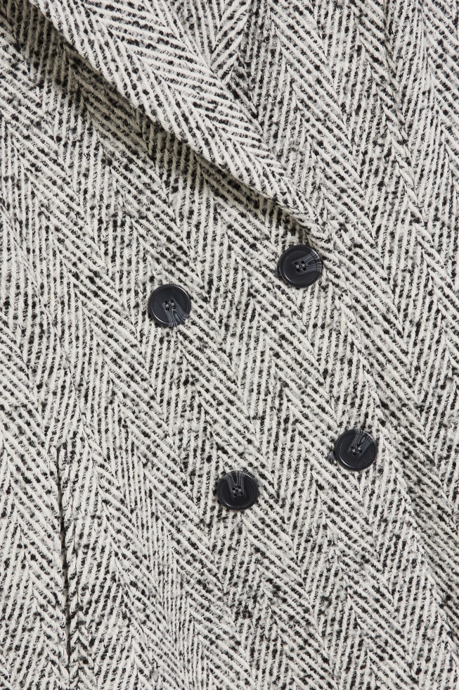 Płaszcz w jodełkę szary