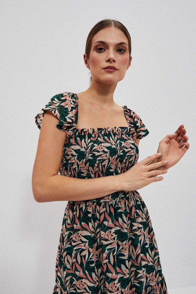 Sukienka z roślinnym wzorem