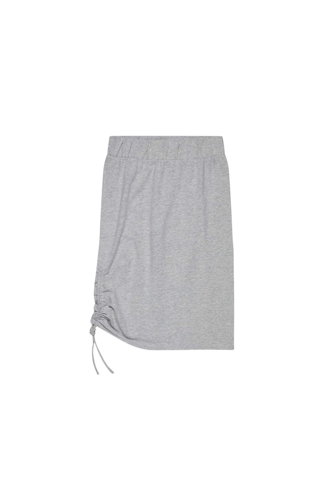 Gładka spódnica ze ściągaczem szara