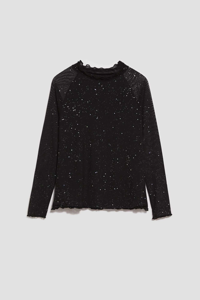 Bluzka z przezroczystymi rękawami