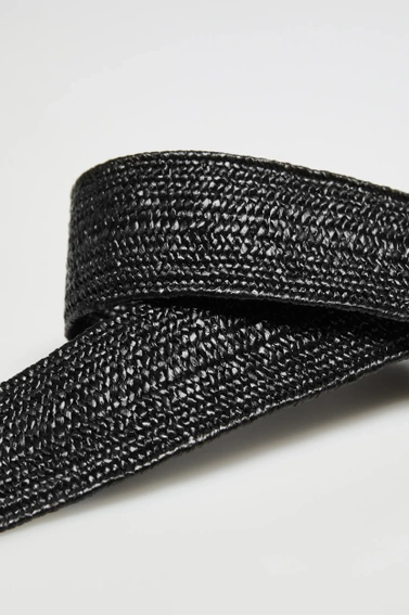 Pleciony pasek czarny
