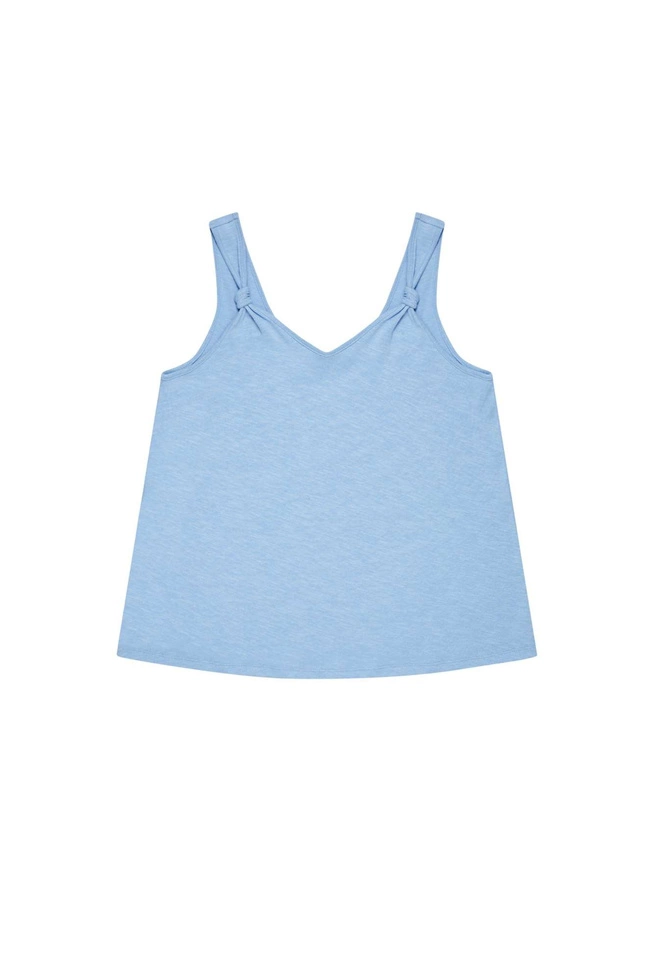 Gładki top niebieski