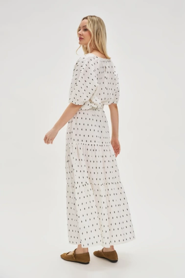 Bawełniana spódnica maxi biała