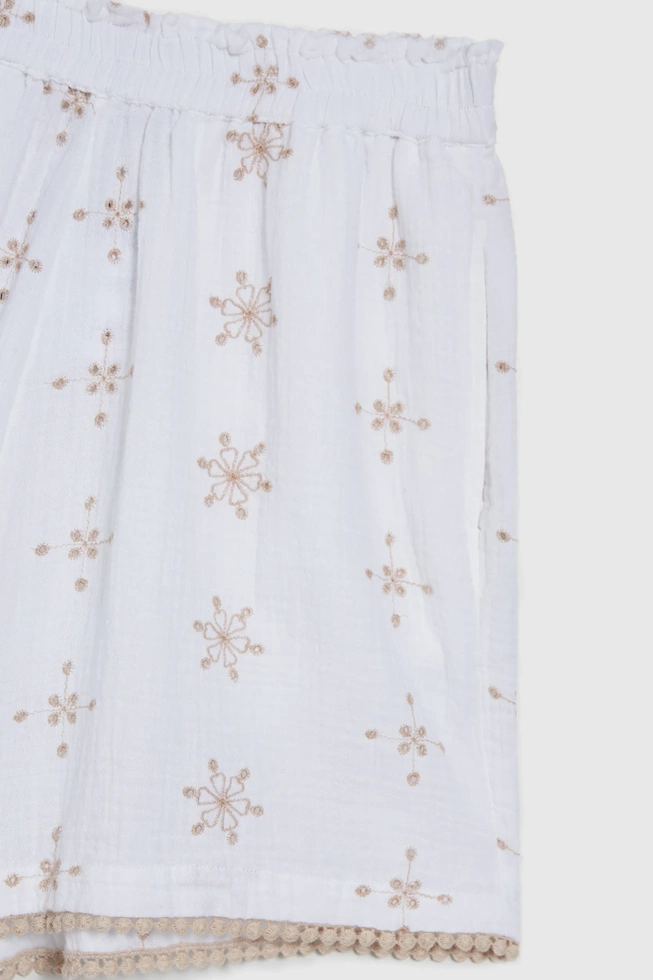 Bawełniane szorty białe