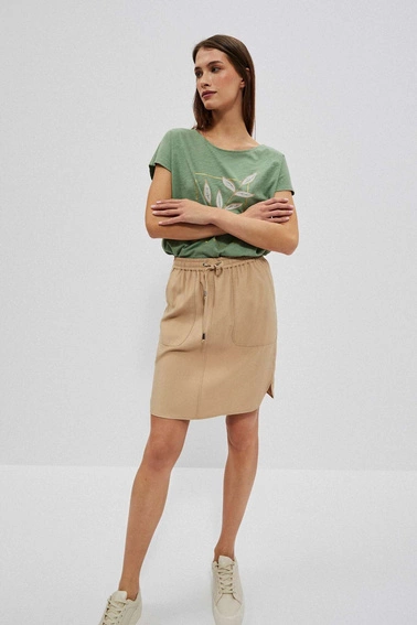 T-shirt z nadrukiem oliwkowy