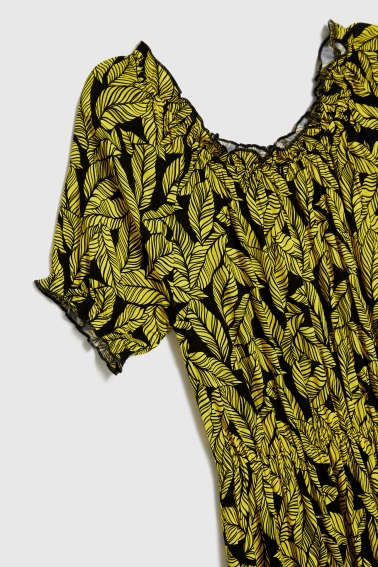 Sukienka z wiskozy żółta