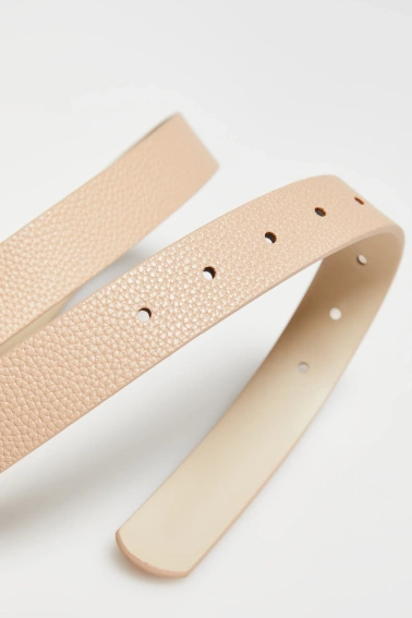 Pasek z klamrą beżowy 