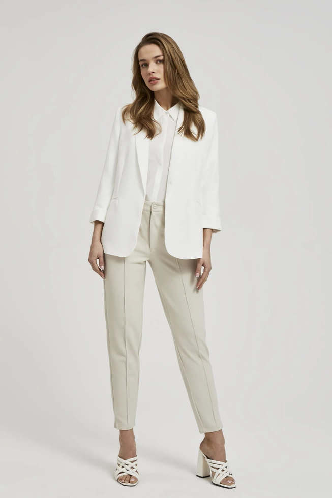 Marynarka z rękawami 3/4 biała