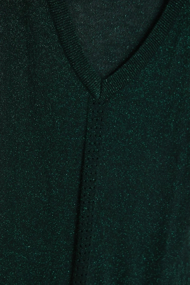Sweter z metaliczną nitką zielony