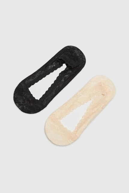 Skarperki stopki koronkowe 2-pack