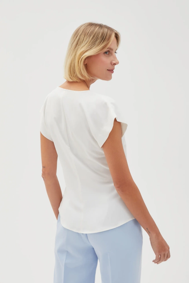 Koszula z wiązaniem biała