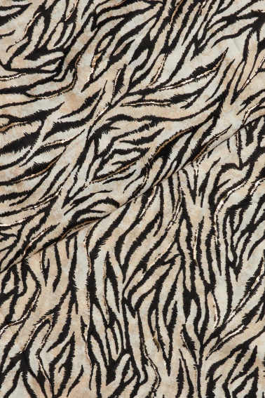 Szal w zwierzęcy wzór beżowy 