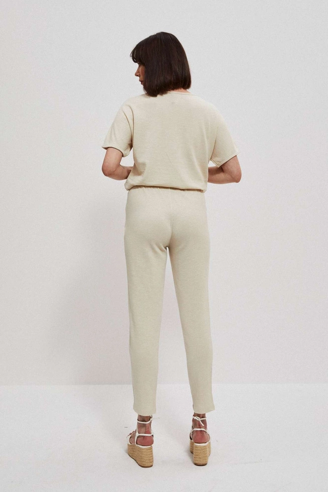 Spodnie dresowe z wiązaniem piaskowe