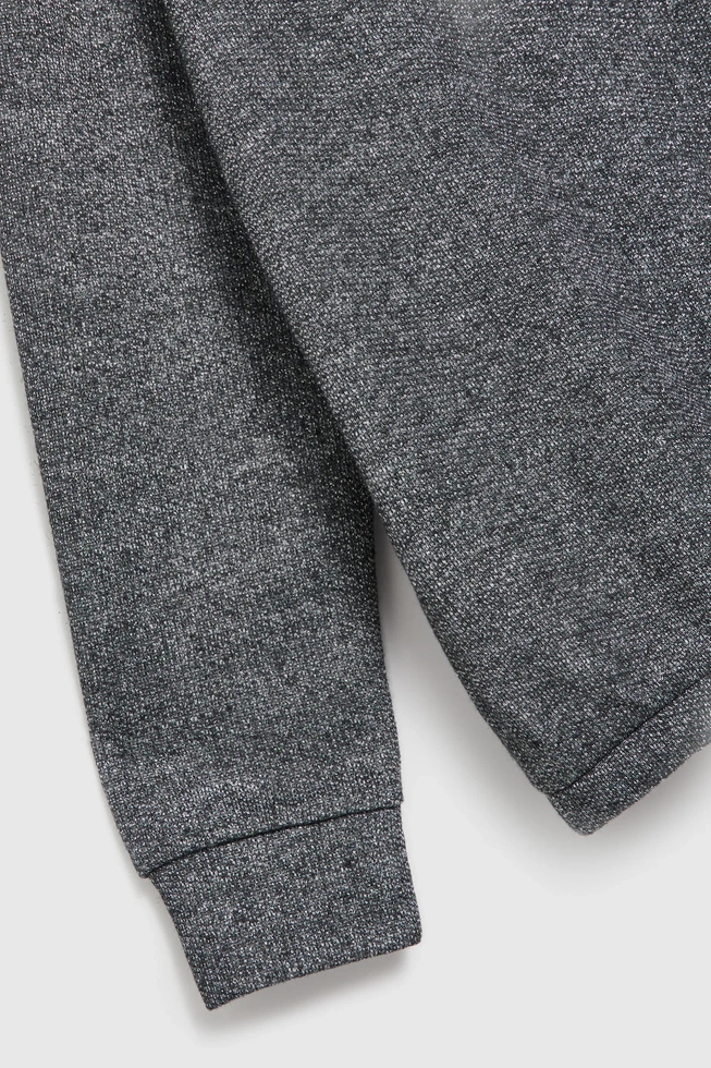 Bluza z dekoltem w serek i metalizowaną nitką szara