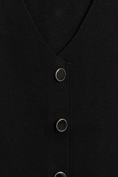 Dzianinowy top czarny