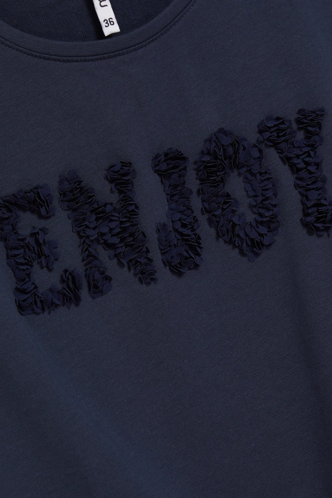 Bluza z krótkimi rękawami granatowa