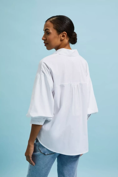 Koszula z bufiastymi rękawami biała