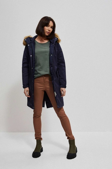 Pikowana kurtka z kapturem 