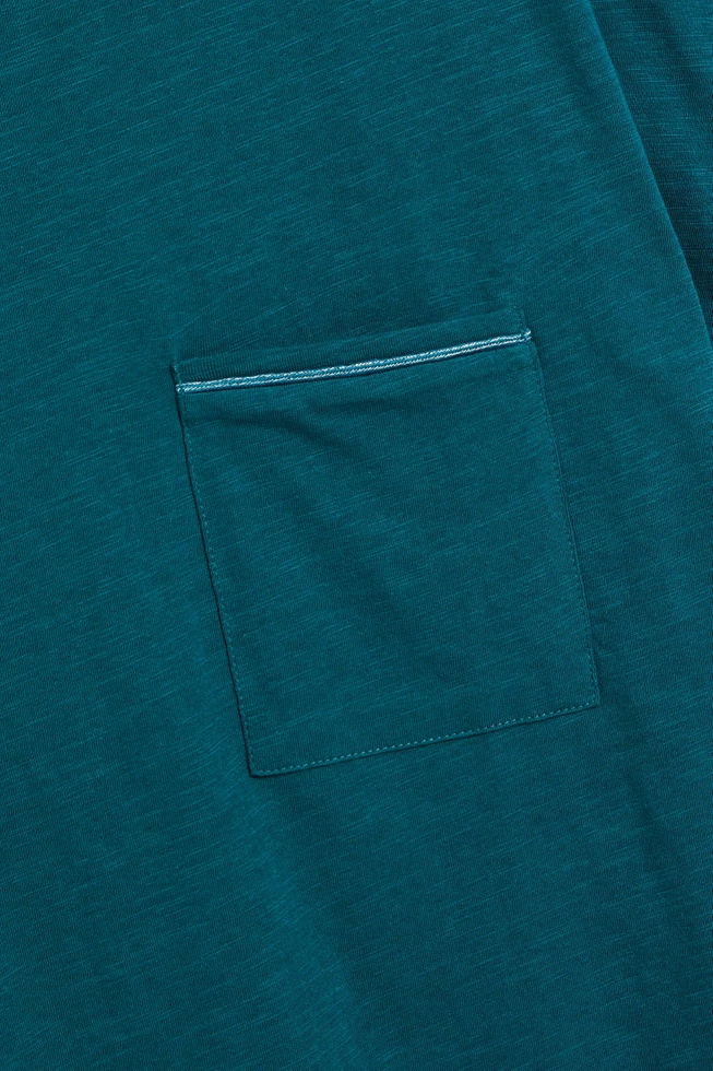 Bawełniana bluzka z kieszonką zielona