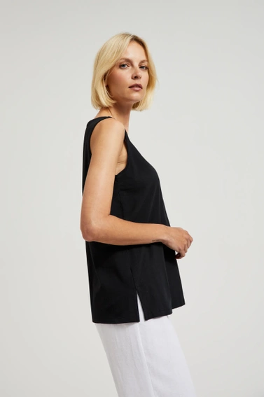 Gładki top czarny