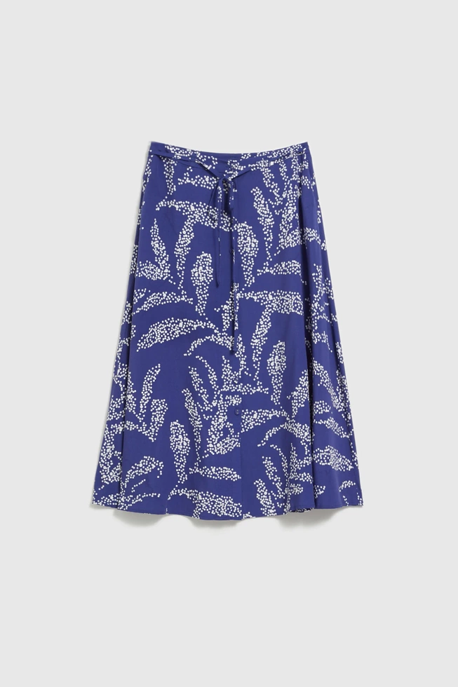 Spódnica midi niebieska