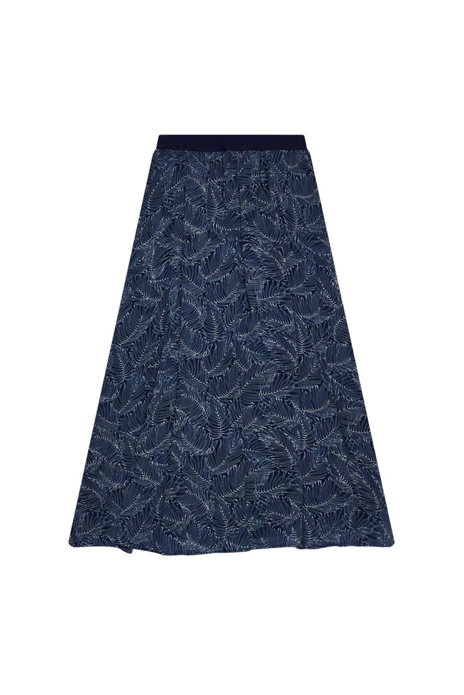 Wzorzysta spódnica granatowa