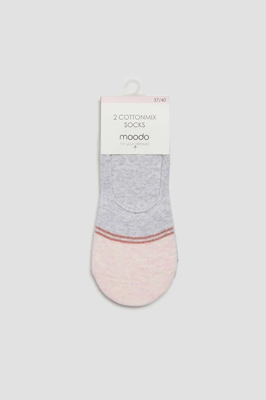 Bawełniane skarpetki stopki damskie 2-pack