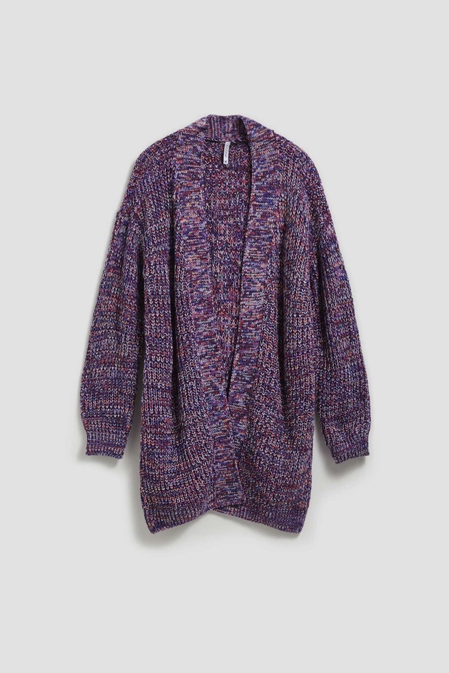 Długi kardigan wielokolorowy