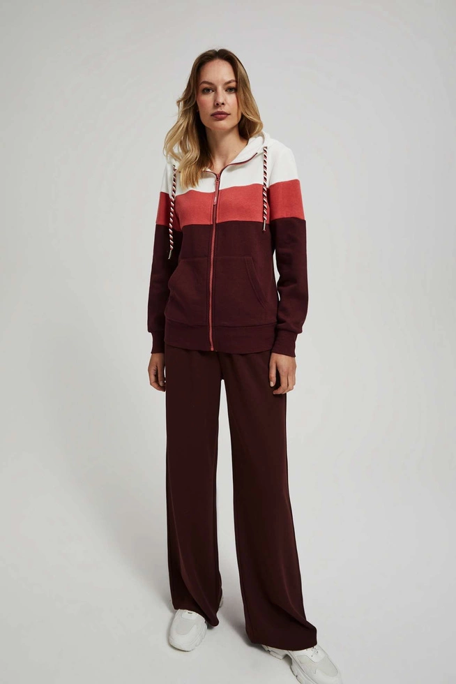 Bluza z kapturem kasztanowa