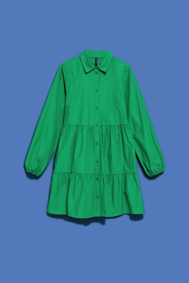 Koszulowa sukienka zielona